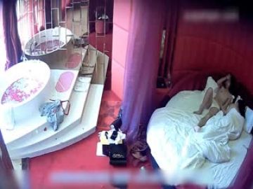 Two lesbians check in at a love hotel to play with each other