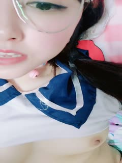 Dad fucks me, a pure slut showing her face in uniform, a hairless white tiger pussy, a passionate show, interacting with wolf friends, moaning, kneading breasts and playing pussy, exciting and exciting