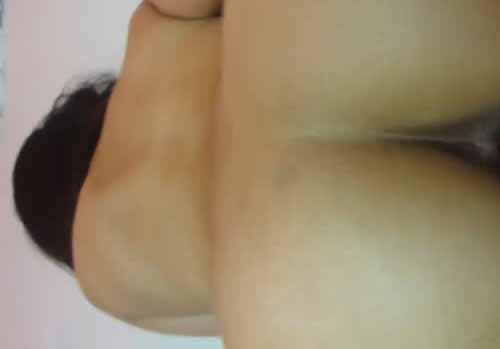 Big ass girl with sparse pubic hair is stimulated by a vibrator and then fucked by her boyfriend's dick