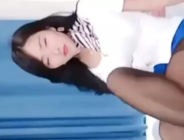 Young married woman with black stockings, beautiful vagina and D-cup breasts dancing wildly and getting fucked hard and screaming