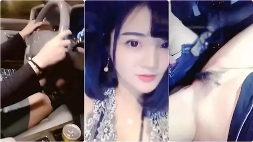 Sexy anchor and netizen sex in car at night without condom