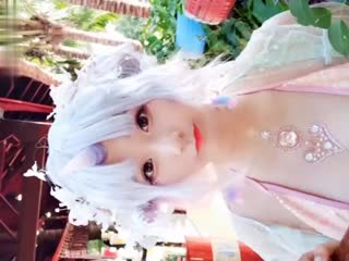 The busty girl COS the seductive uniform.
