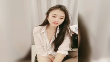 #Live broadcast of passionate show of young lady in white shirt