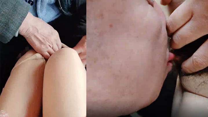 [Seducing an old man to have sex in the car] The old man is so good at licking_I can't stand just listening to the slut's moans