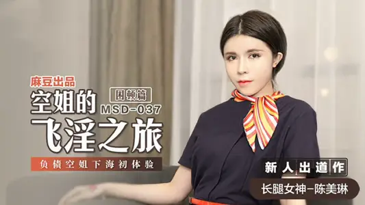 MSD037 The difficult journey of the stewardess: the first experience of the stewardess in debt, Chen Meilin