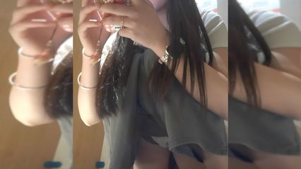 The little sister of the toilet candid series is still paddling her cell phone.