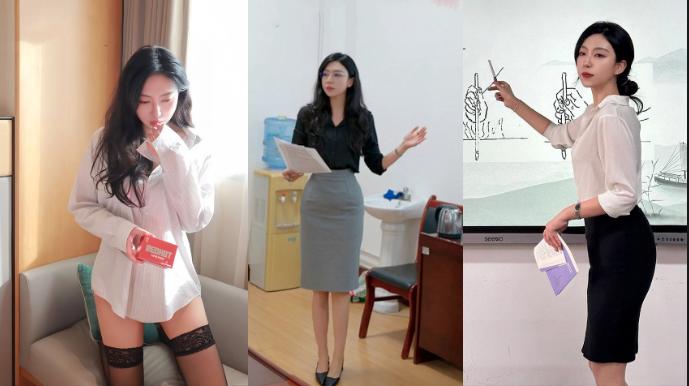 Department of Art and Calligraphy [Teacher Li] Put on a maid and eat chicken to get fucked. This contrast is really unbeatable, isn't it