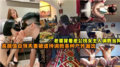 The wife went behind her husband's back to find a hostess to set up a dog. White-collar couples with high facial values were abused and set up all kinds of outdoor leaks.