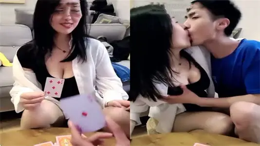 The booger and the little brother lost playing cards and let the little brother play all kinds of tricks..._