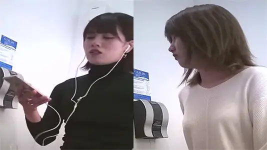 Toilet shoot new high-end office women's toilet secretly shot