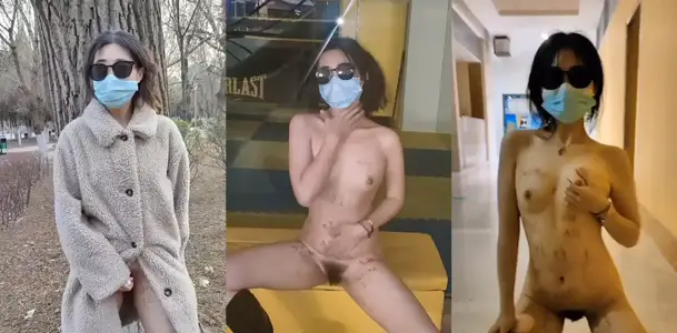 High Yan Value Nen Mei [Rabbit Rabbit] Outdoor Naked Dance Fold Asshole Breaking Force Masturbation Spray Water, Extreme contrast Igniting Desire Can be Called Exposed Ceiling