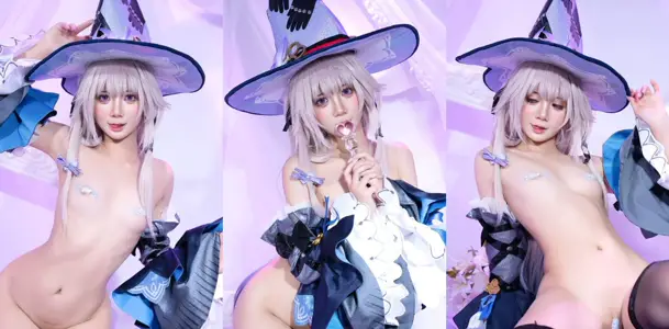 Highly popular Coser Fuli Ji [PoppaChan] incarnates and collapses the black tower of the star dome railway, passionately masturbates to show the fat steamed bread cave