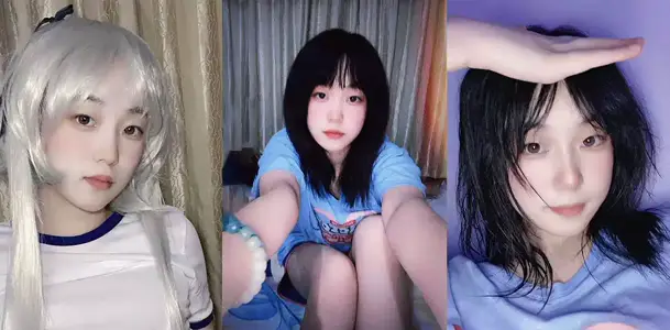 Qingdao female college student [Chen Shiying] online video outflow, rubbing milk naked chat fake cock masturbation while rubbing clitoris